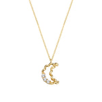 moon necklace 14k gold