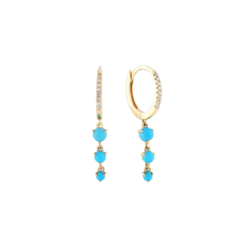 TURQUOISE DIAMOND EARRINGS