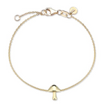 14k gold mushroom bracelet