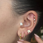 14k gold mushroom piercing