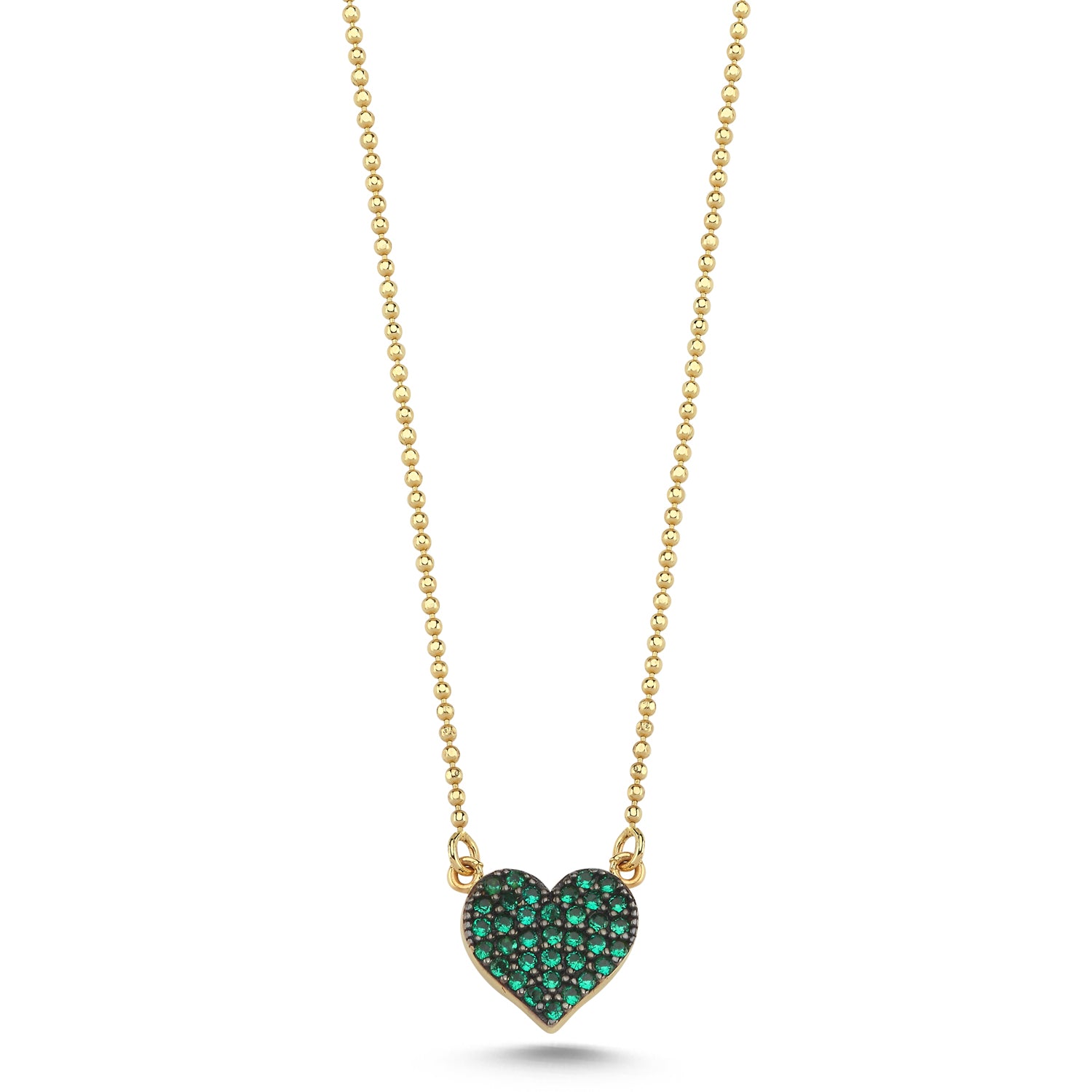 emerald heart choker necklace